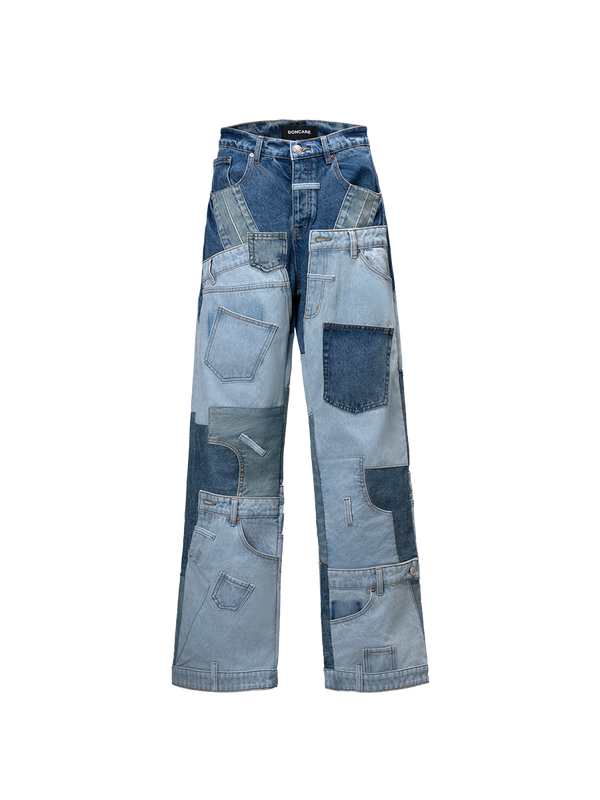 DONCARE 24 COLLECTION Patchwork Denim Jeans