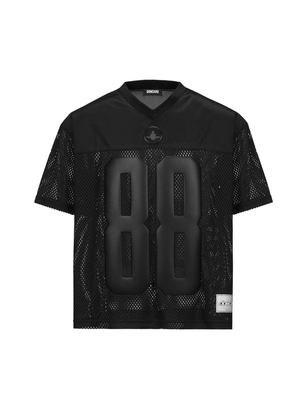 DONCARE "Leather football jersey - BLACK"