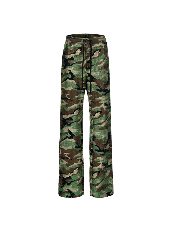 DONCARE "Camo rhinestone trousers"