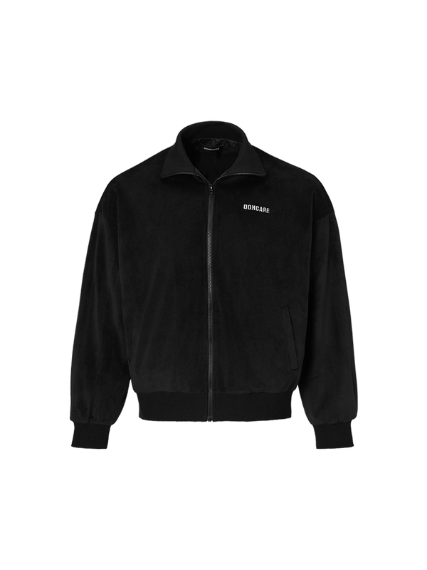 DONCARE 24 COLLECTION Polyester Velour Jacket Black