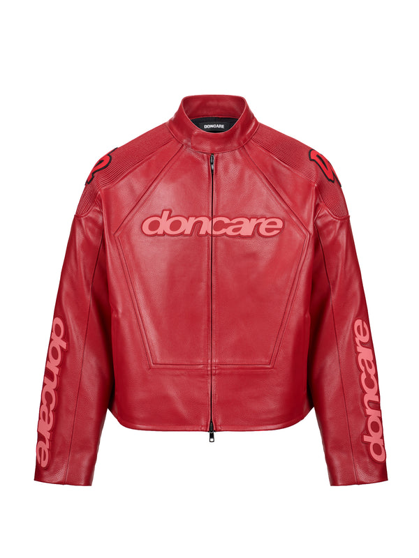 DONCARE "Leather biker jacket - RED"