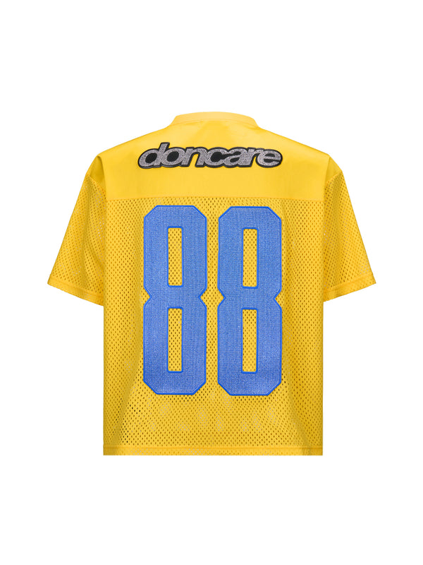 DONCARE "Rhinestone football jersey - YELLOW"