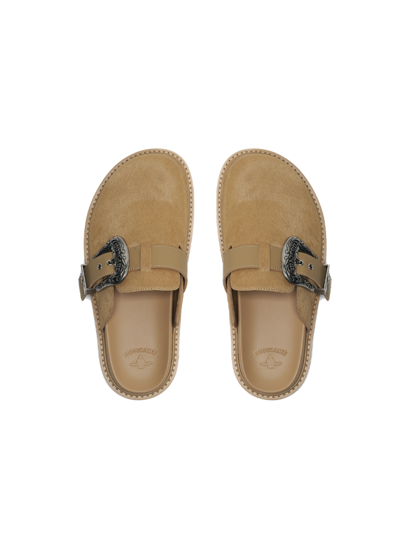 DONCARE 24 LEATHER METAL MULES-  SAND